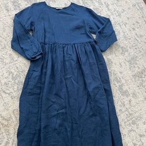 NWOT Linenfox Navy Maxi Dress